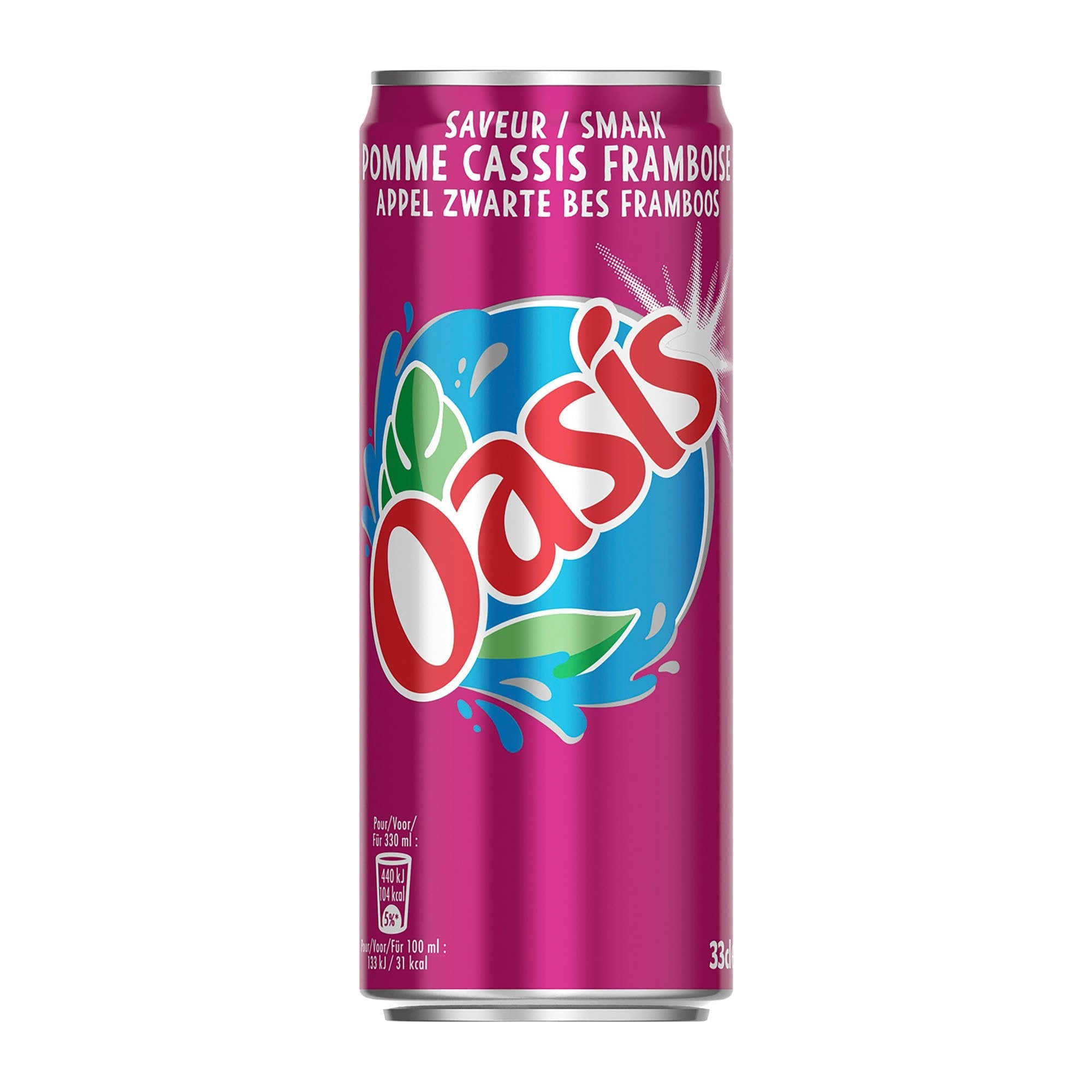 Oasis Pomme Cassis / Framboise 33 cl .