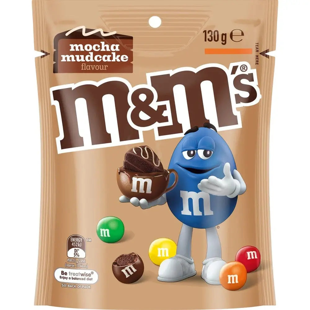 Pastel de barro con moca de M&M