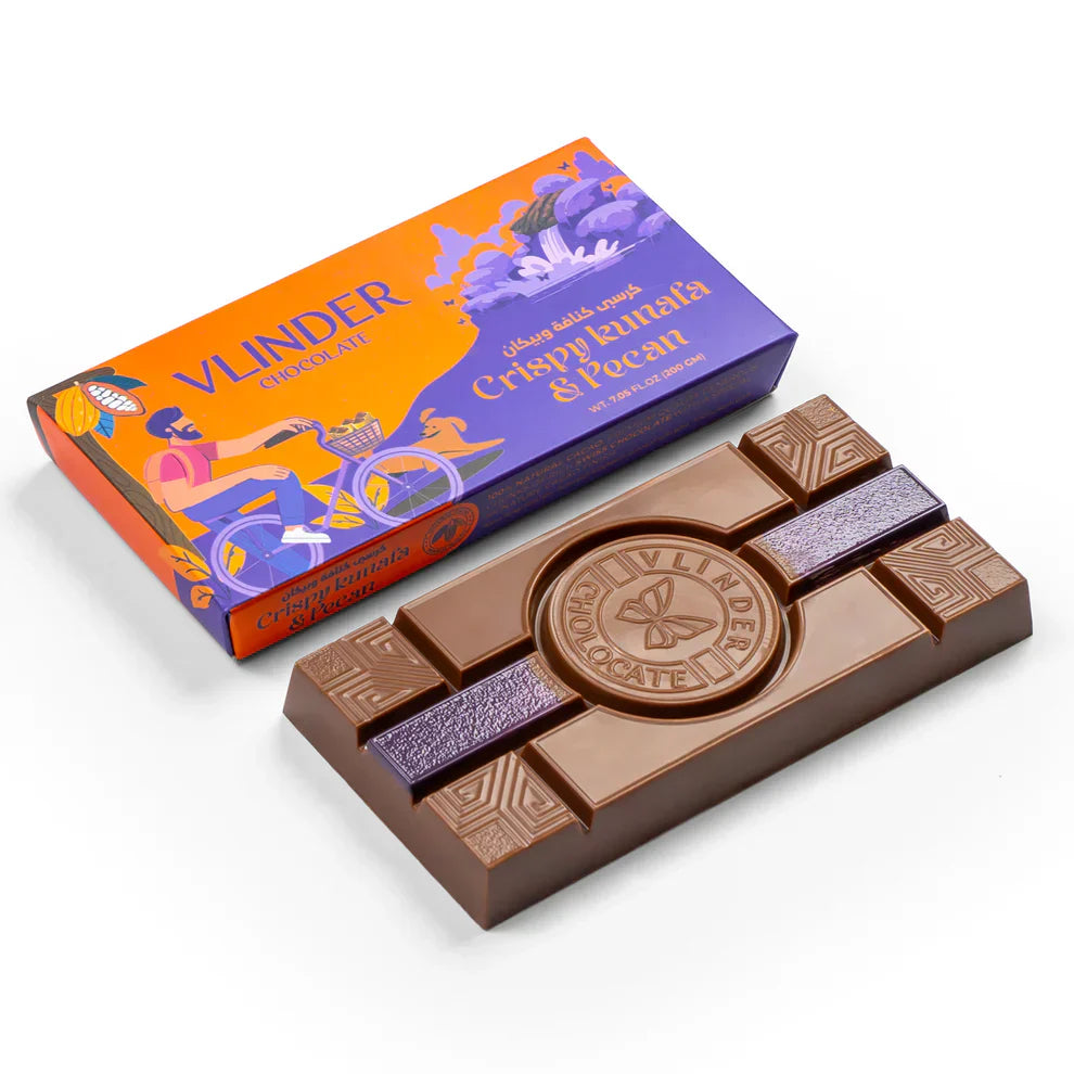 Vlinder Crispy kunafa & pecan Chocolate Bar