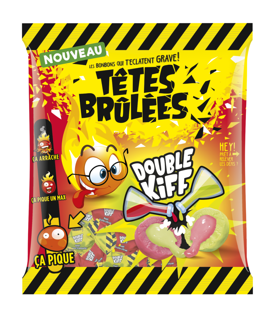 Têtes Brûlées – Double Kiff – Bonbons explosifs et acidulés 180gr
