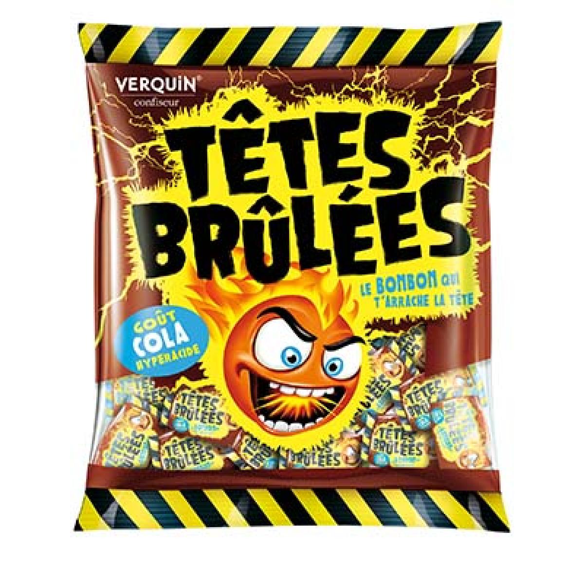 Têtes Brûlées – Goût Cola – Bombones explosivos y acidulés 180gr