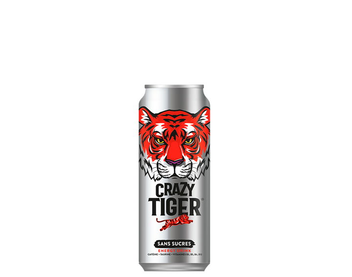 Crazy Tiger Sans Sucres - Boisson Énergisante – 50cl