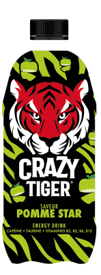 Crazy Tiger Pomme Star – Boisson énergisante 1L