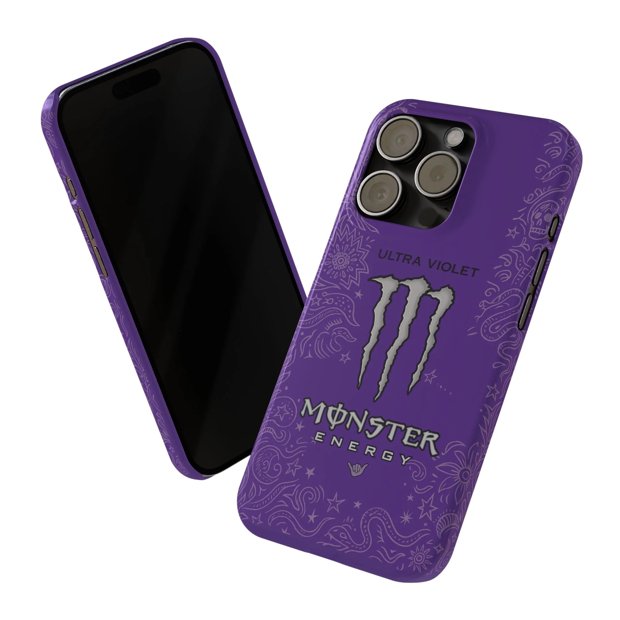 Case iPhone Monster Energy - Ultra Violet