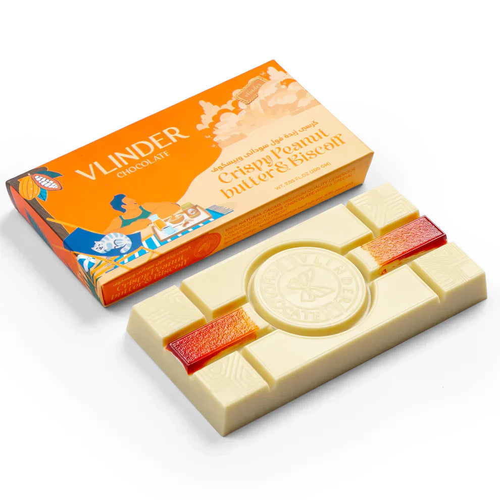 Vlinder Crispy peanut butter & biscoff Chocolate Bar