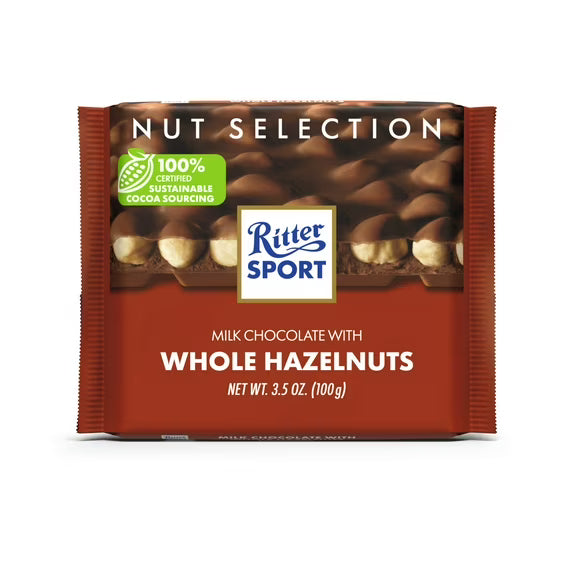 Ritter Sport Milk Chocolate with Whole Hazelnuts