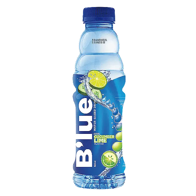 B'lue Water Based Drinks Cool Cucumber Lime-500ml.