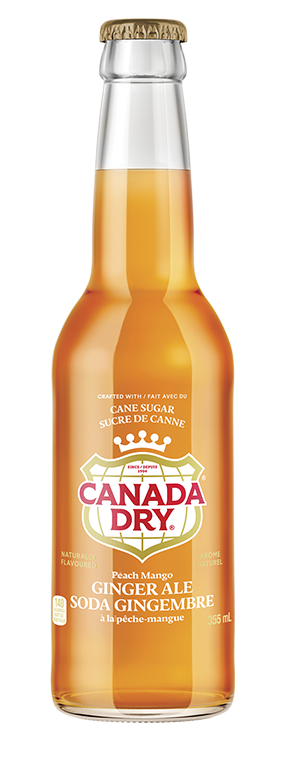 Canada Dry Ginger Ale Peach Mango Bottle Glass