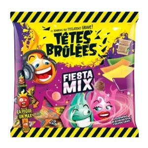 Têtes Brûlées – Fiesta Mix – Bombones explosivos y acidulés 200gr