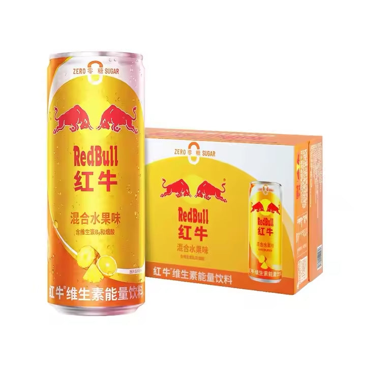 Bebida energética Red Bull Zero de Tailandia con frutas mixtas x24
