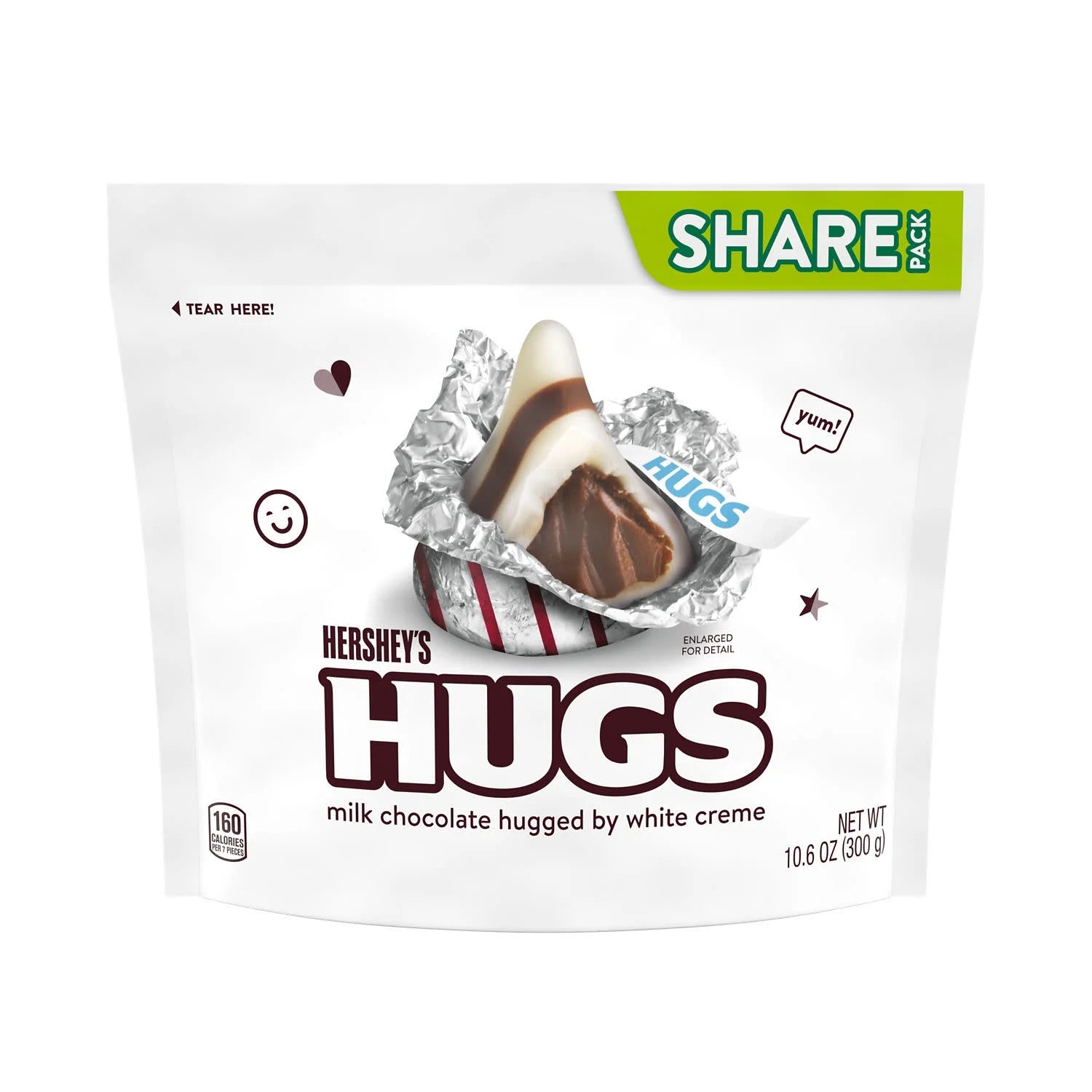 Hershey's Hugs Milk Chocolate and White Creme