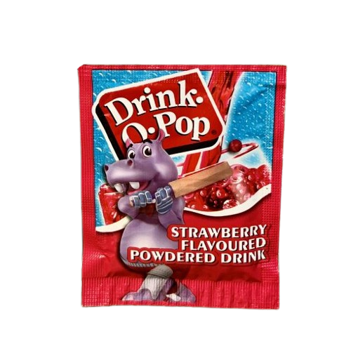 Drink-O-Pop Strawberry – Boisson en poudre aromatisée (5g)