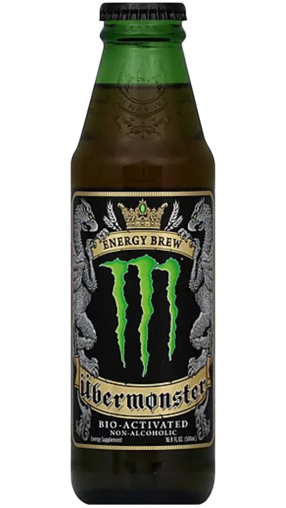 Botella de vidrio verde Monster Energy UberMonster (RARO)