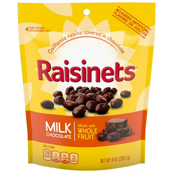 Raisinets Milk Chocolate Covered California Raisins