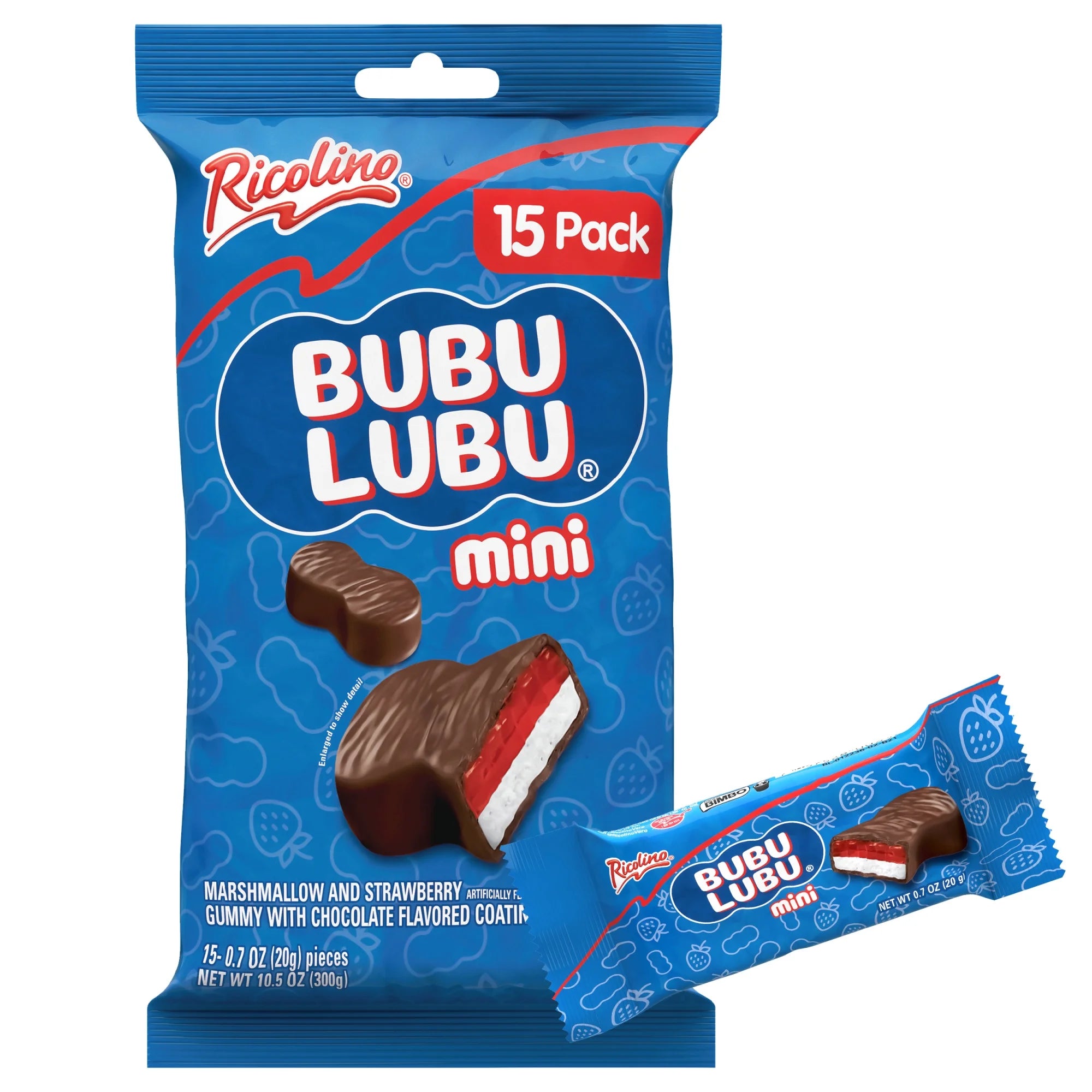 Ricolino Bubulubu Mini Chocolate Strawberry