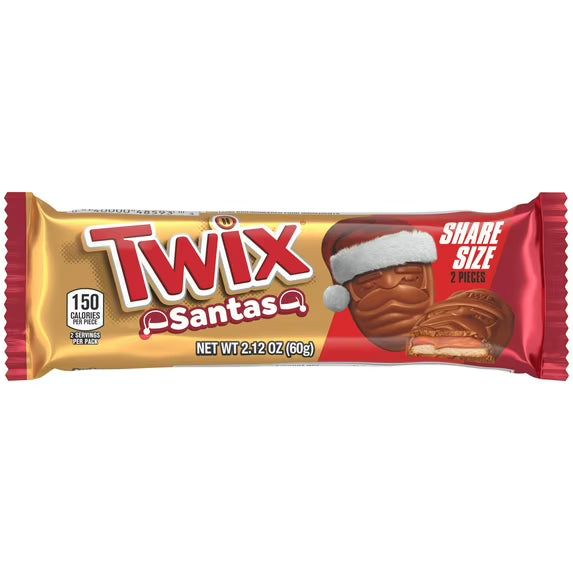 Twix Caramel Chocolate Cookie Santa