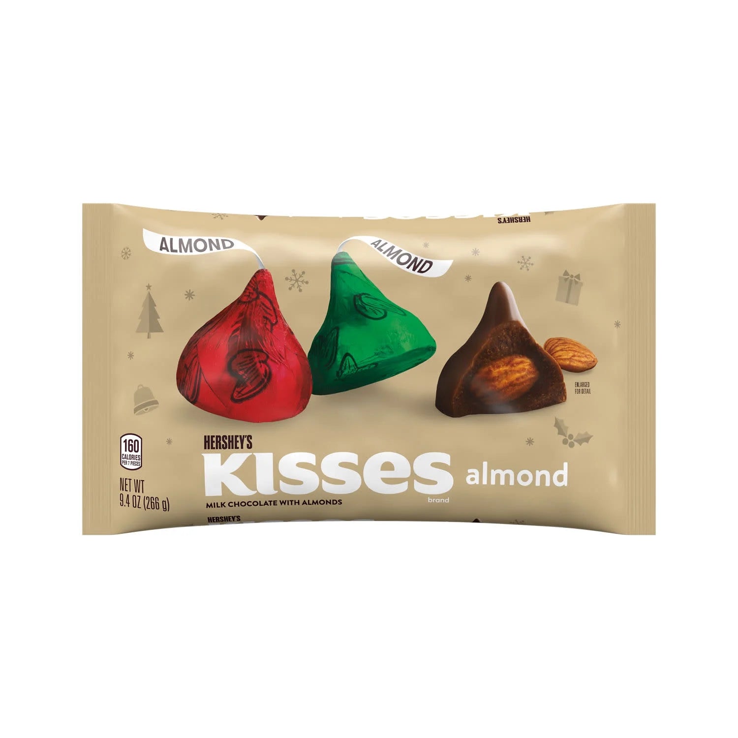 Hershey's Kisses Milk Chocolate with Almonds Christmas