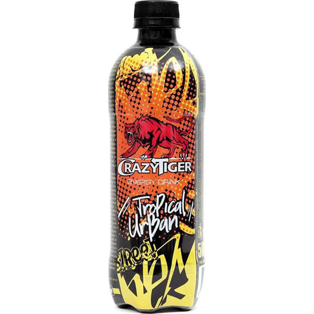Crazy Tiger – Boisson Énergisante Tropical Urban - 50cl