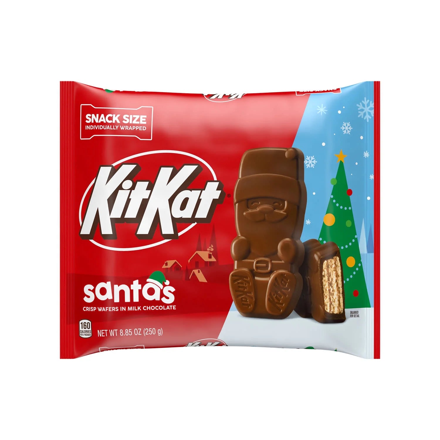 Kit Kat Milk Chocolate Wafer Snack Size Santas Christmas