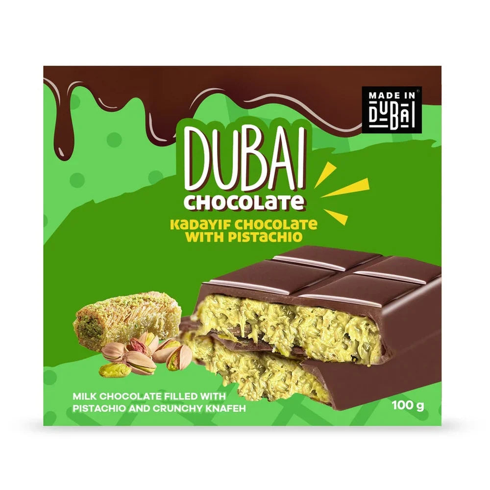 Dubai Chocolate Kadayif Chocolate with Pistachio