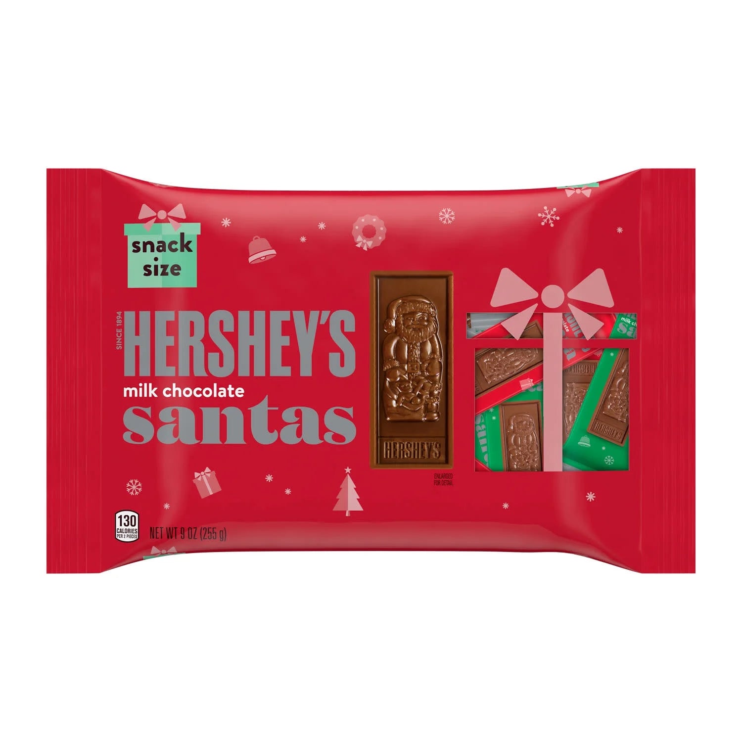 Hershey's Milk Chocolate Snack Size Santas