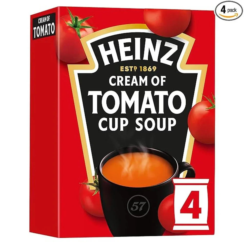 Sopa de crema de tomate Heinz en taza