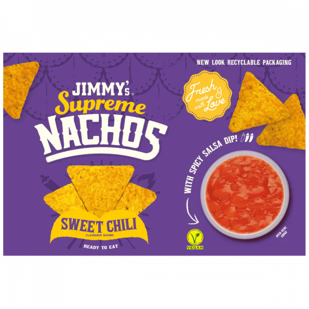 Nachos para llevar de Jimmy con salsa picante