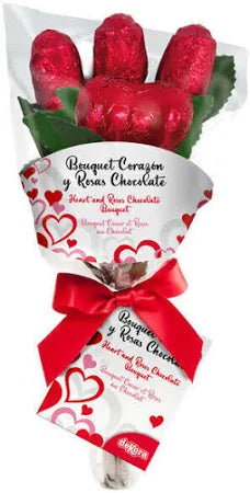 Bouquet de Cœur aux roses en chocolat
