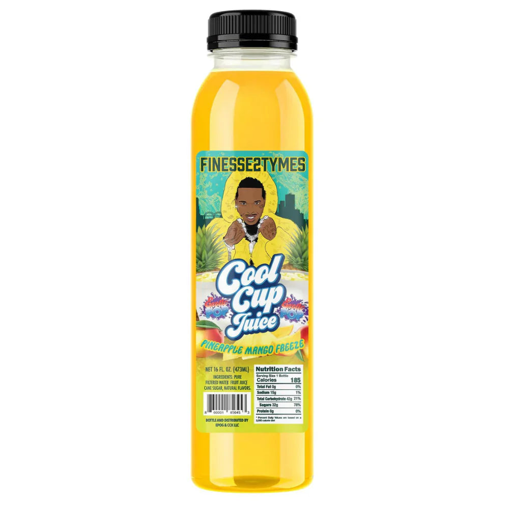 Jugo de piña y mango exótico Finesse2Tymes en vaso frío