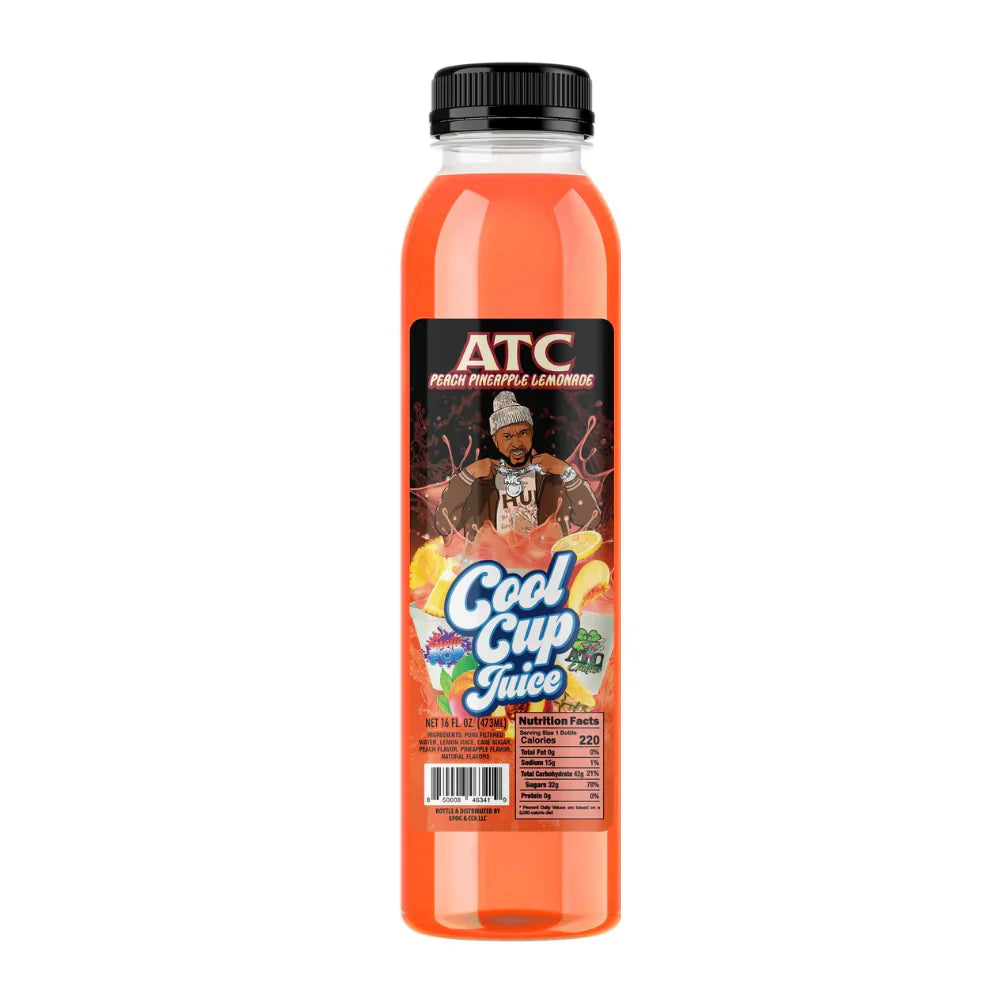 Jugo Exótico Pop ATC Limonada de Melocotón y Piña en Vaso Fresco