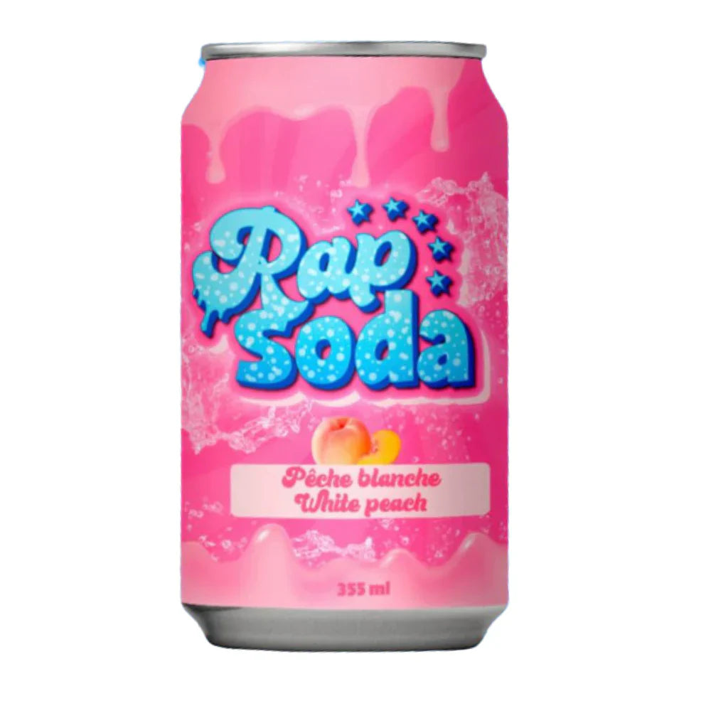 Lata de refresco exótico Pop Rap White Peach