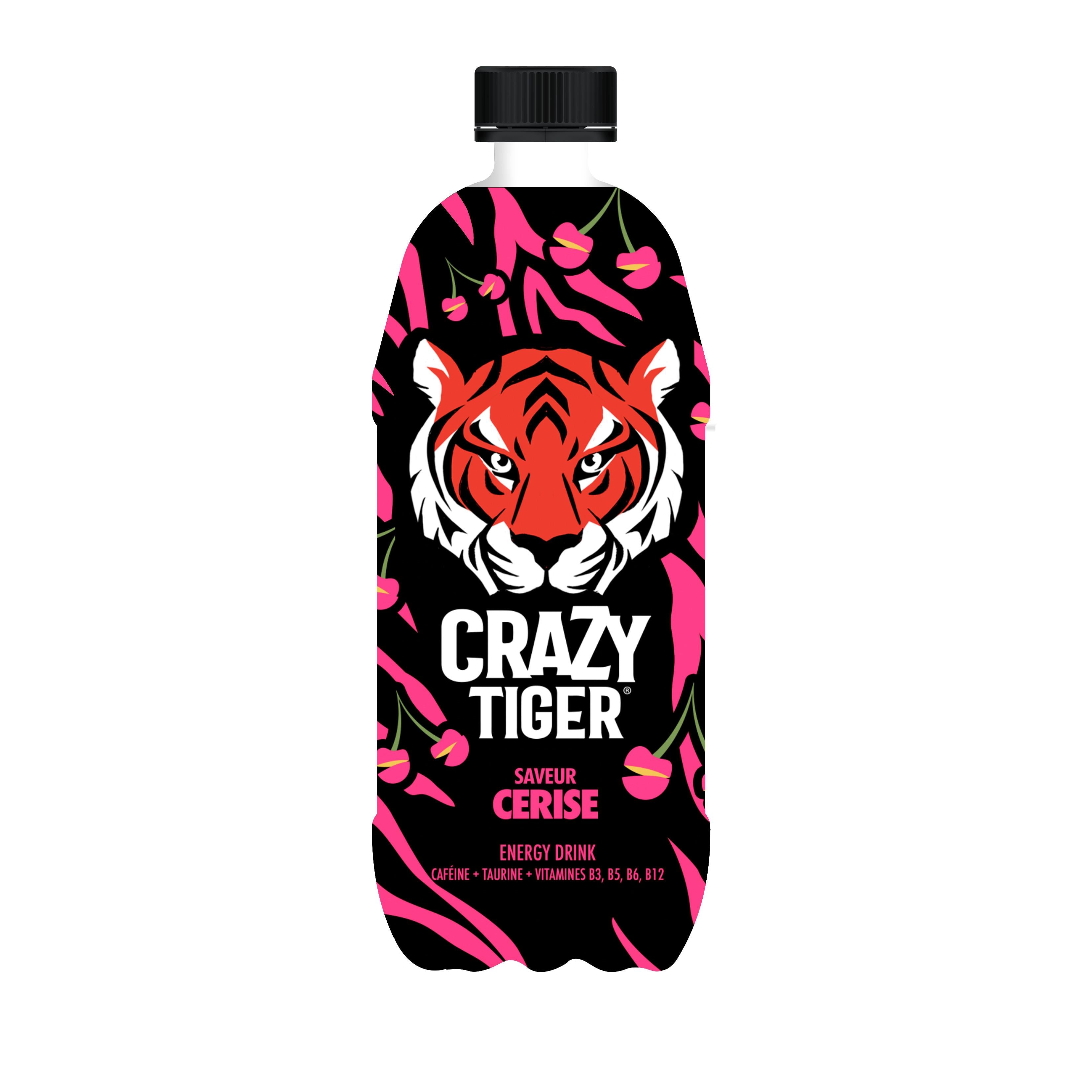 Crazy Tiger Cerise – Boisson énergisante 1L