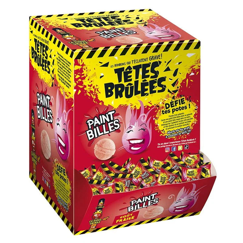 Têtes brulées billes Paint Fraise - boîte de 300